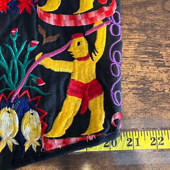 Casa Maya Tipicos Vest Size Large Guatemala Folk Art 100 Cotton Embroidered EUC - Picture 5 of 8